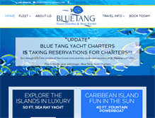 Tablet Screenshot of bluetangyachtcharters.com